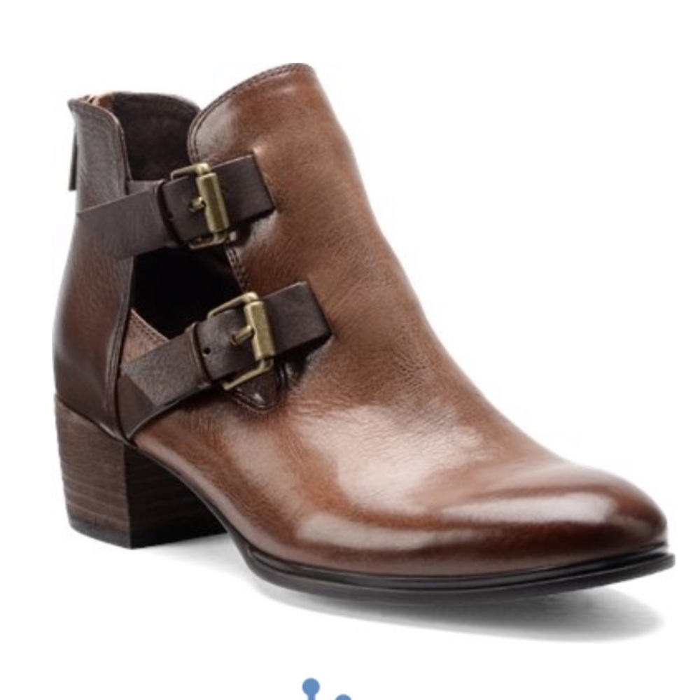 Isola Darnell booties ankle boots womens size 9 leather brown